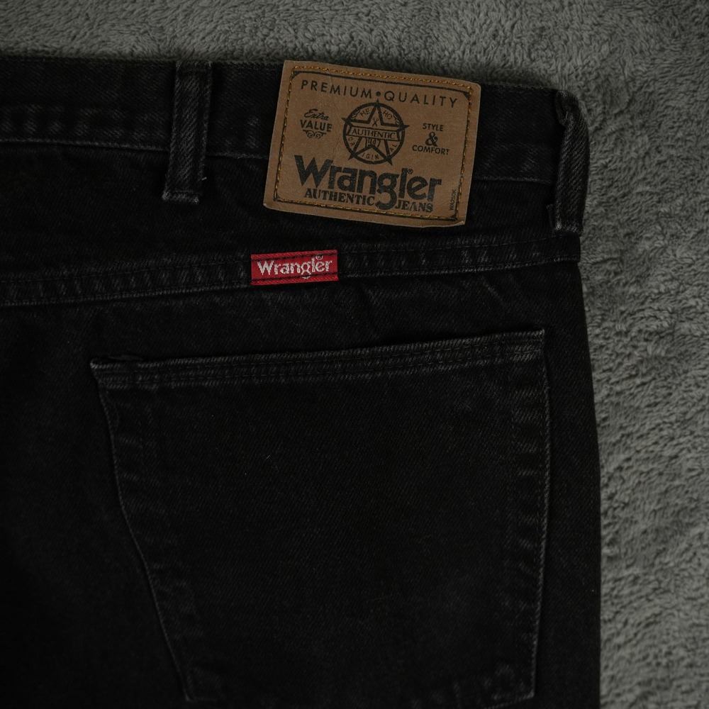 Vintage Wrangler Jeans Mens 40x29 Black Straight Leg Denim Made in USA Y2K - Picture 4 of 9